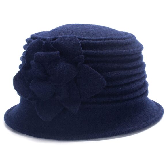 8556 Womens 1920s Look 100% Wool Beret Beanie Cloche Bucket Winter Hat main image 6